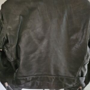 Schott NYC Black Leather Bomber Jacket
